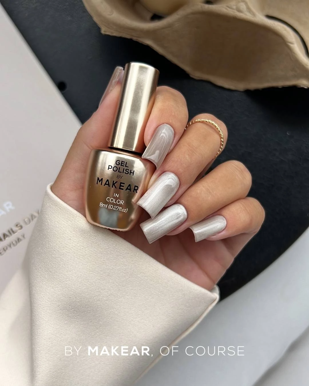 Makear Cat Eye SC04 srebrzysto-szampański - biżuteryjny refleks kociego oka, 8 ml