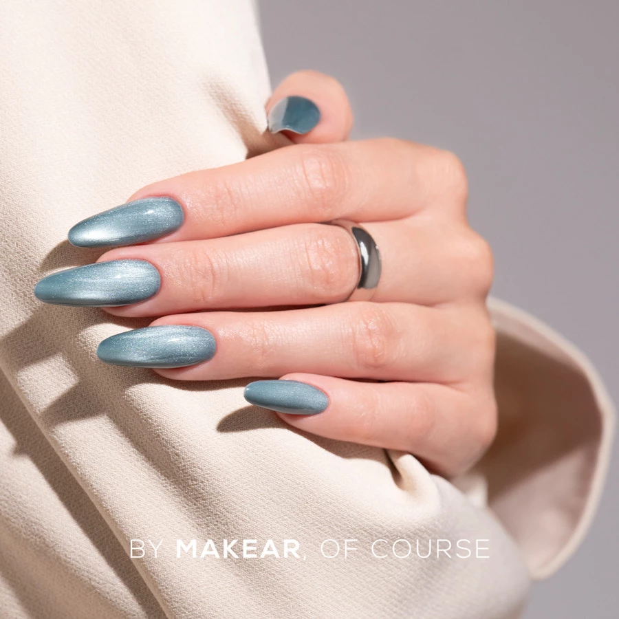 Makear Cat Eye SC05 stalowy szaroniebieski - trójwymiarowa magnetyczna smuga, 8 ml