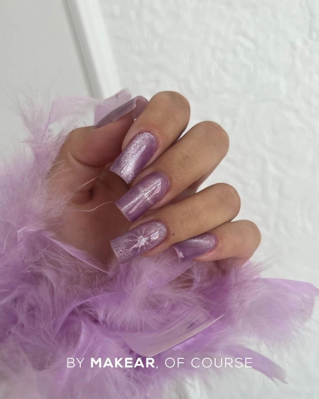 Liliowo-fioletowa stylizacja Makear CL04 Paris Midnight z efektem kociego oka, 8 ml
