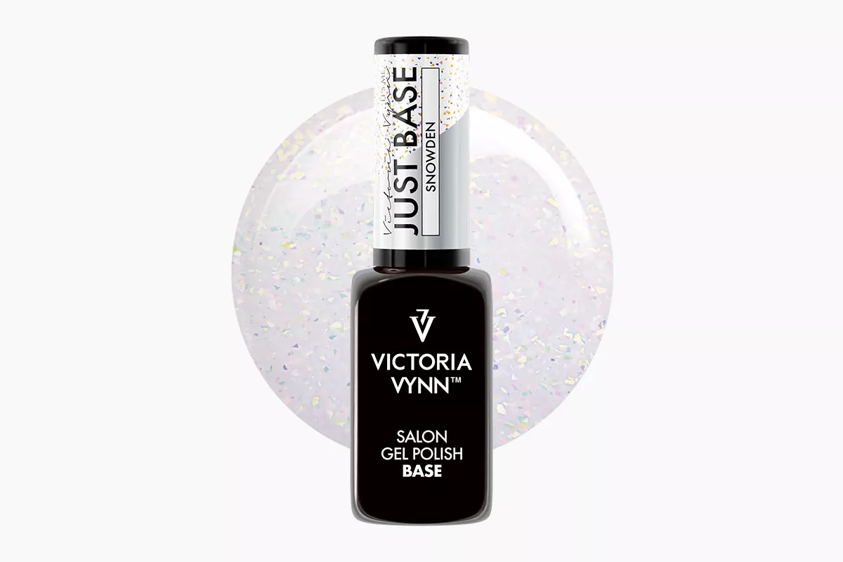 Victoria Vynn Just Base Snowden - baza hybrydowa półtransparentna z foliowym shimmerem, 8 ml