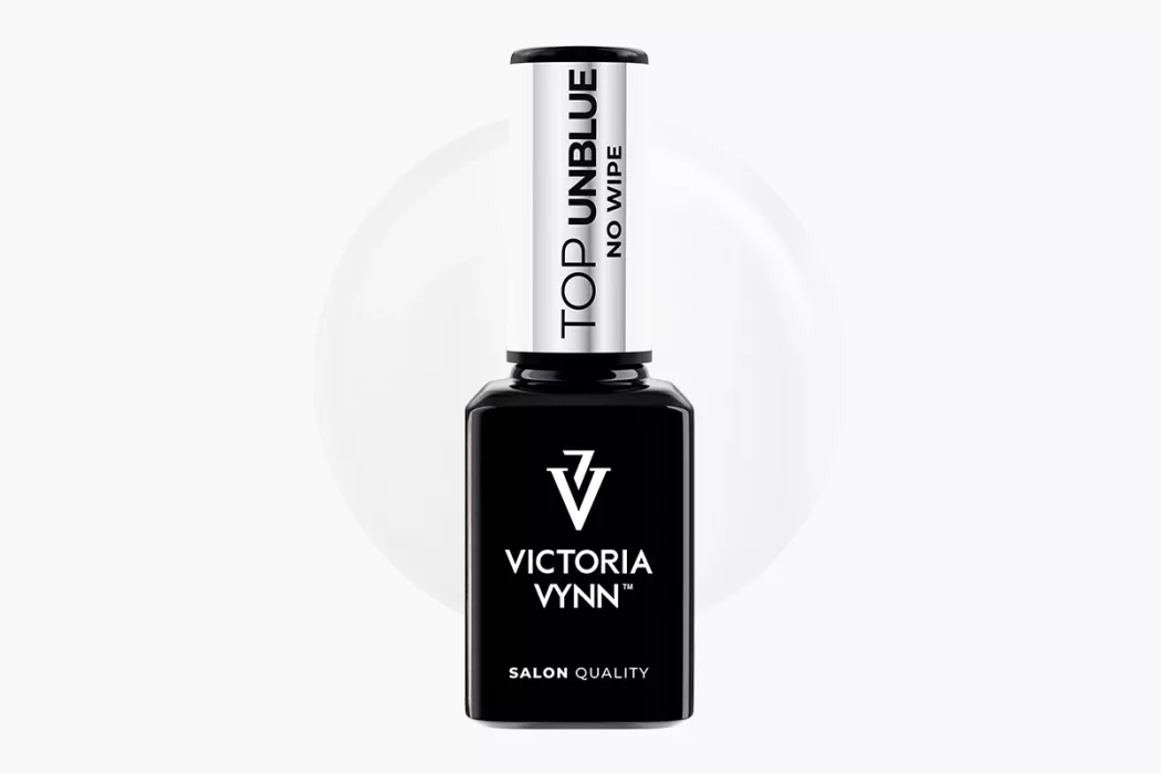 Top Unblue No Wipe - bezbarwny top hybrydowy bez przemywania, nie zmienia odcienia koloru, Victoria Vynn 15 ml