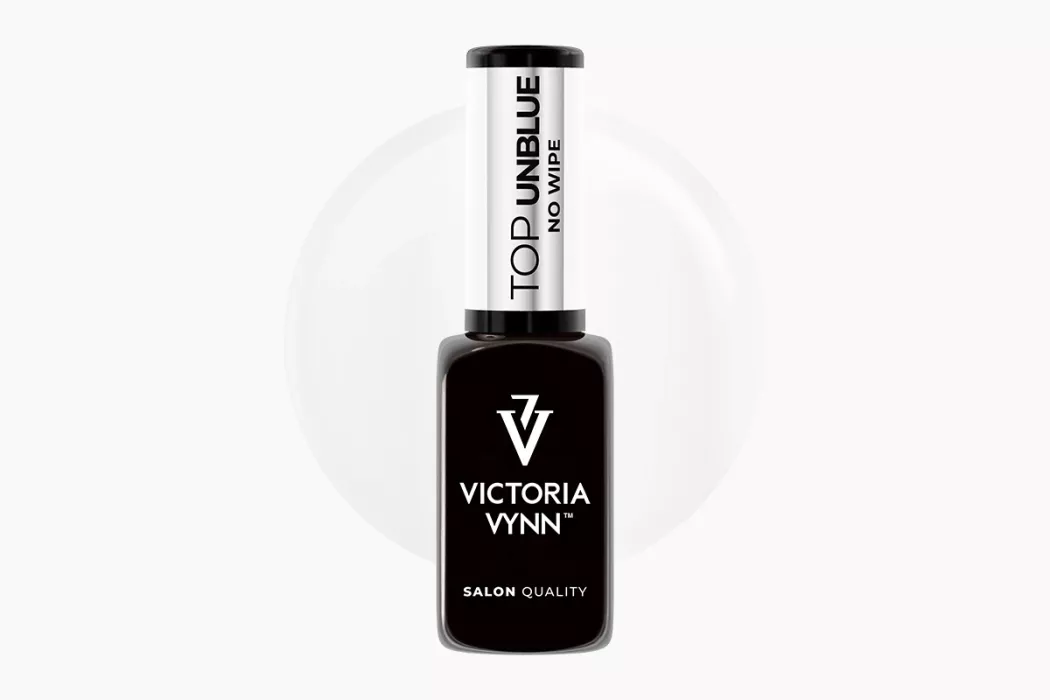 Victoria Vynn Top Unblue No Wipe 8 ml - top hybrydowy bez przemywania z niebieskim pigmentem niwelującym żółty refleks