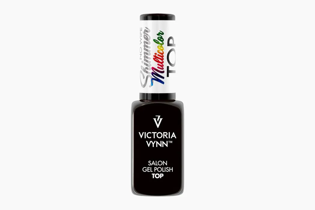 Top Multicolor No Wipe - bezbarwny top hybrydowy z wielokolorową drobinką, Victoria Vynn 8 ml