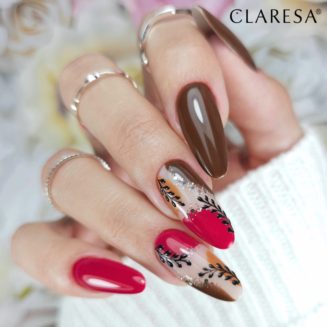 Stylizacja braz i malina z nail-artem - Claresa Stay Cosy 1