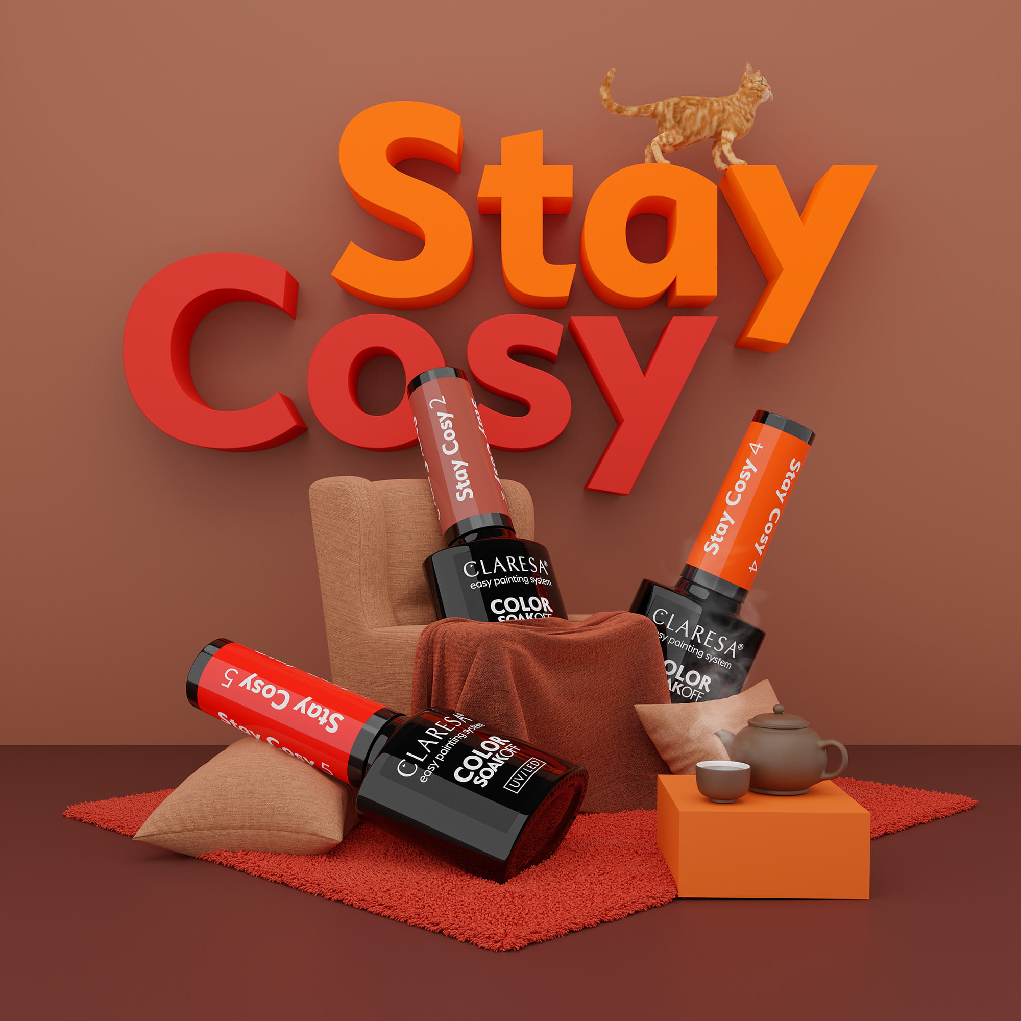 Kolekcja Claresa Stay Cosy - lakiery hybrydowe