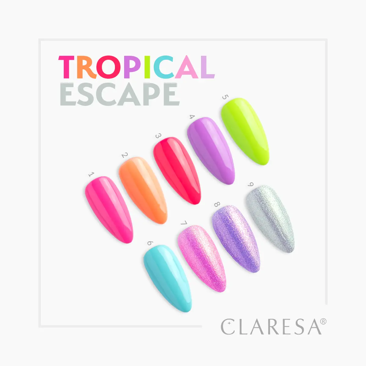 Wzornik kolekcji Claresa Tropical Escape 1-9