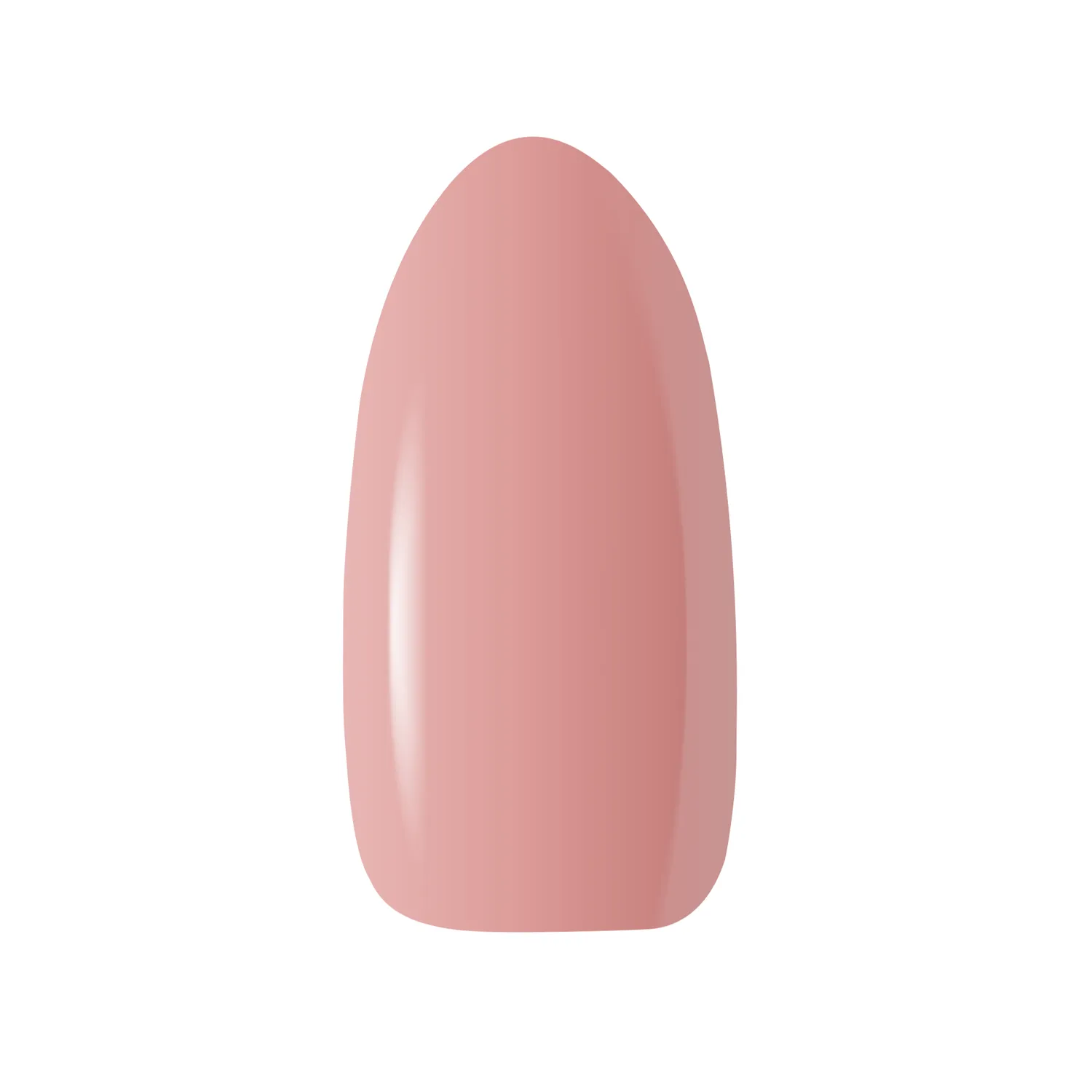 Claresa Nude Glow Gummy Nude 1 - swatch półtransparentnego, mleczno-różowego lakieru hybrydowego na tipie