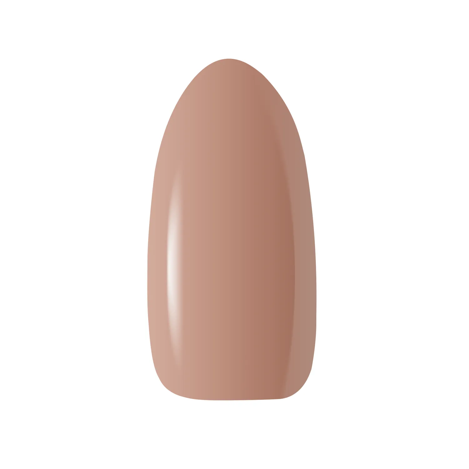 Claresa Nude Glow Gummy Nude 4 - swatch półtransparentnego, karmelowo-beżowego lakieru hybrydowego na tipie