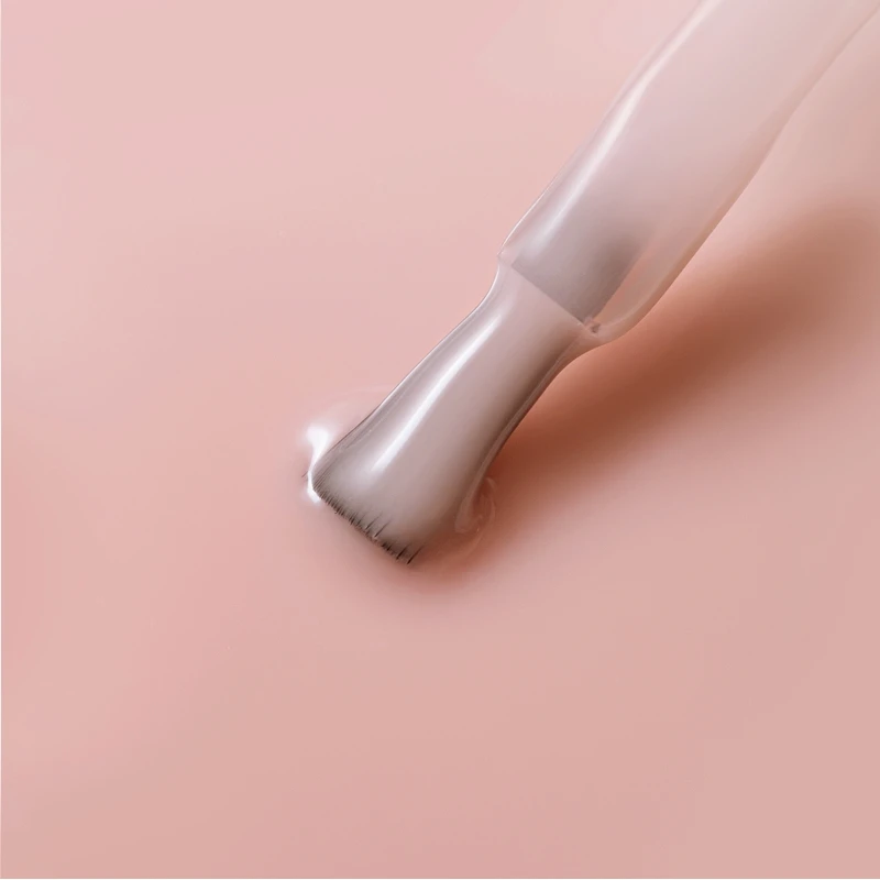 Elarto Acrylic Bottle Gel Natural 15 ml - nude akrylożel, makro tekstury na pędzelku