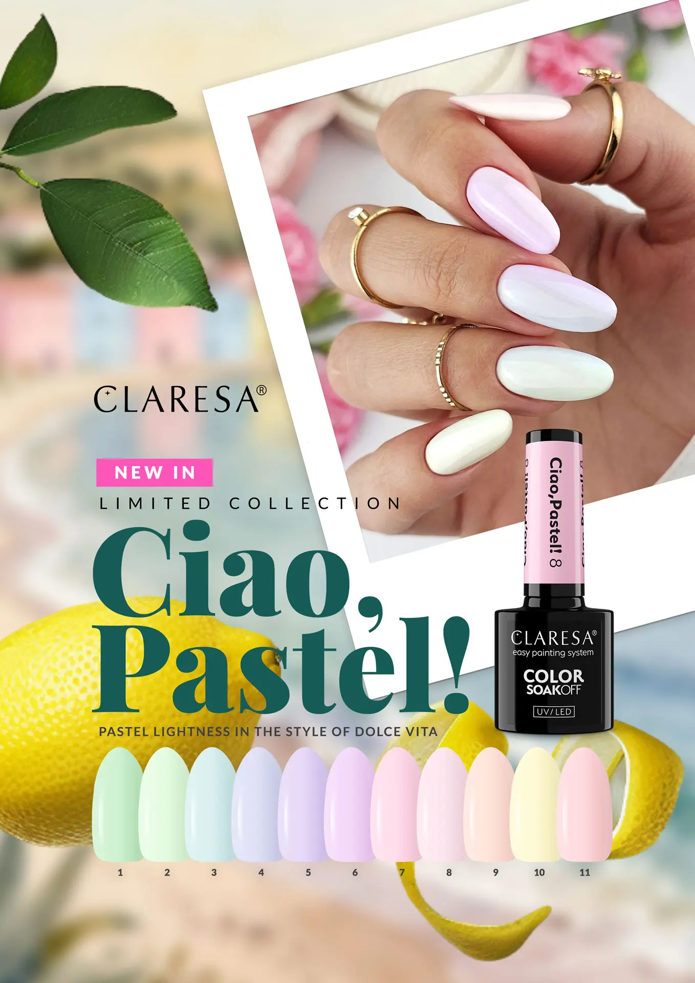 Claresa Lakier hybrydowy Ciao, Pastel! 2, 5 g