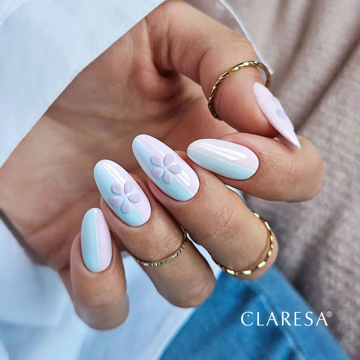 Stylizacja paznokci kolekcją Claresa Ciao Pastel! – pastelowe odcienie z kwiatowym zdobieniem