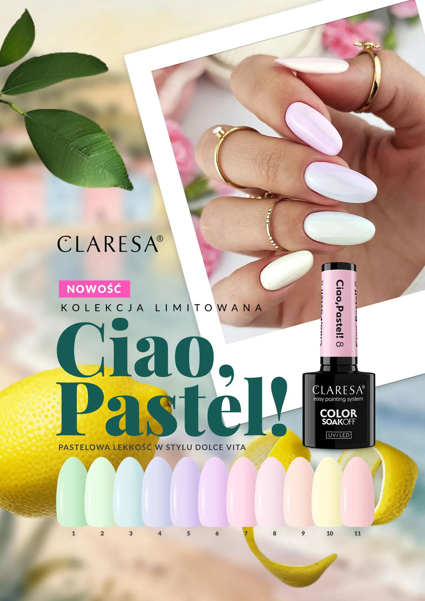 Claresa Ciao Pastel! – limitowana pastelowa kolekcja lakierów hybrydowych