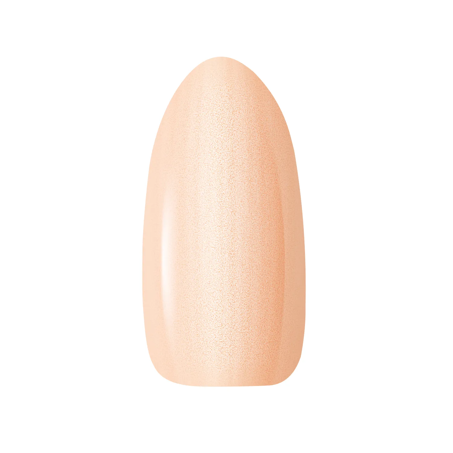Claresa Cloud Pastel 5 – swatch perłowego brzoskwiniowego odcienia na tipsie