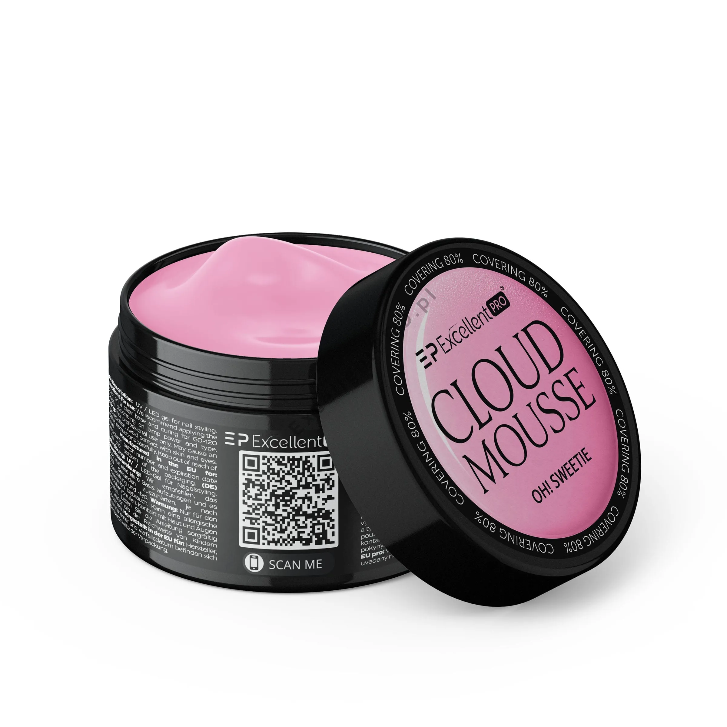Excellent PRO Cloud Mousse Oh! Sweetie 50g - budujacy zel tiksotropowy cukierkowo rozowy, krycie 80%