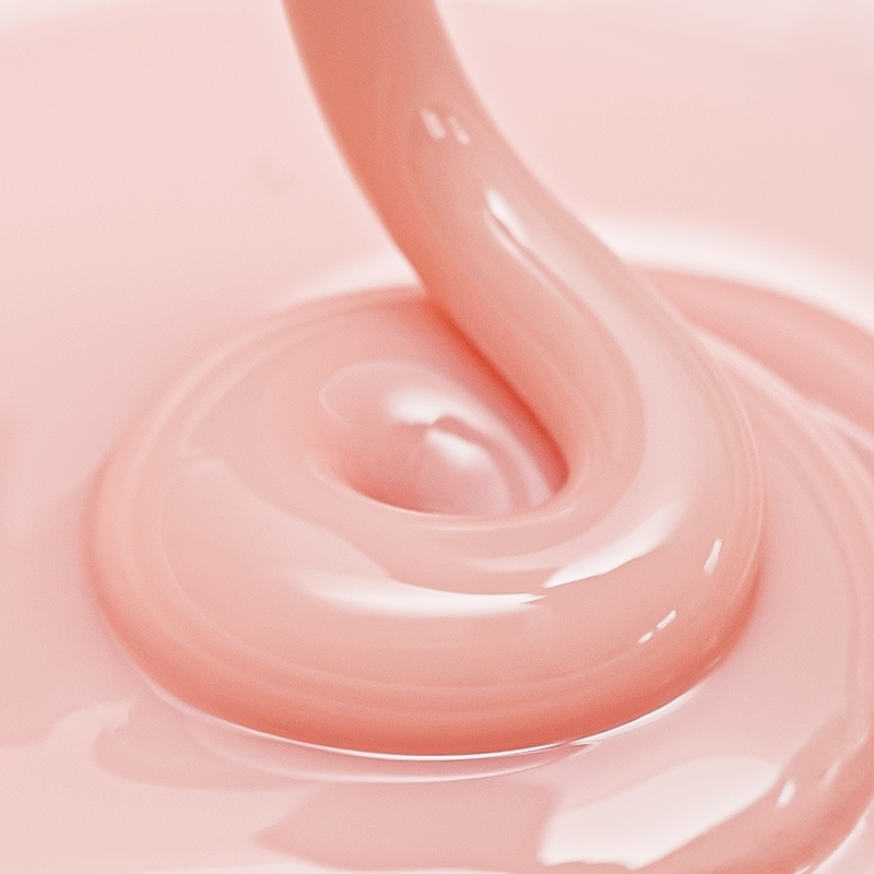 Dreamy Gel Nude But Cute 50 g - zbliżenie konsystencji samopoziomującego żelu budującego w ciepłym beżu