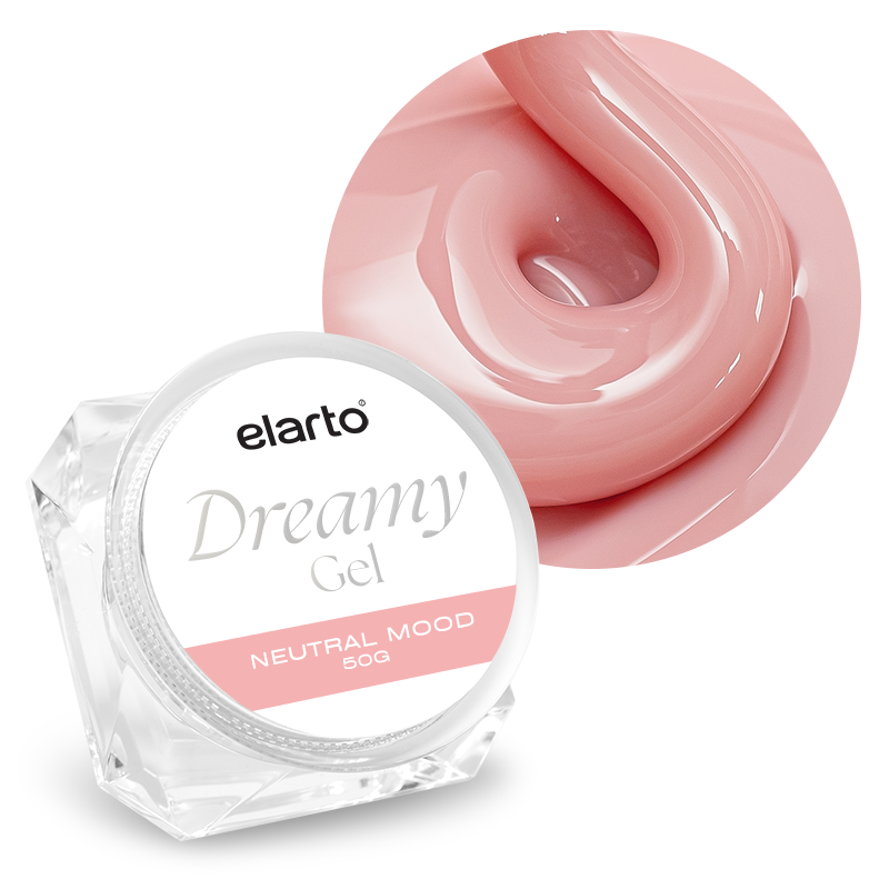 Elarto Dreamy Gel Neutral Mood 50 g - żel budujący, beżowo-różowy nude o neutralnej tonacji