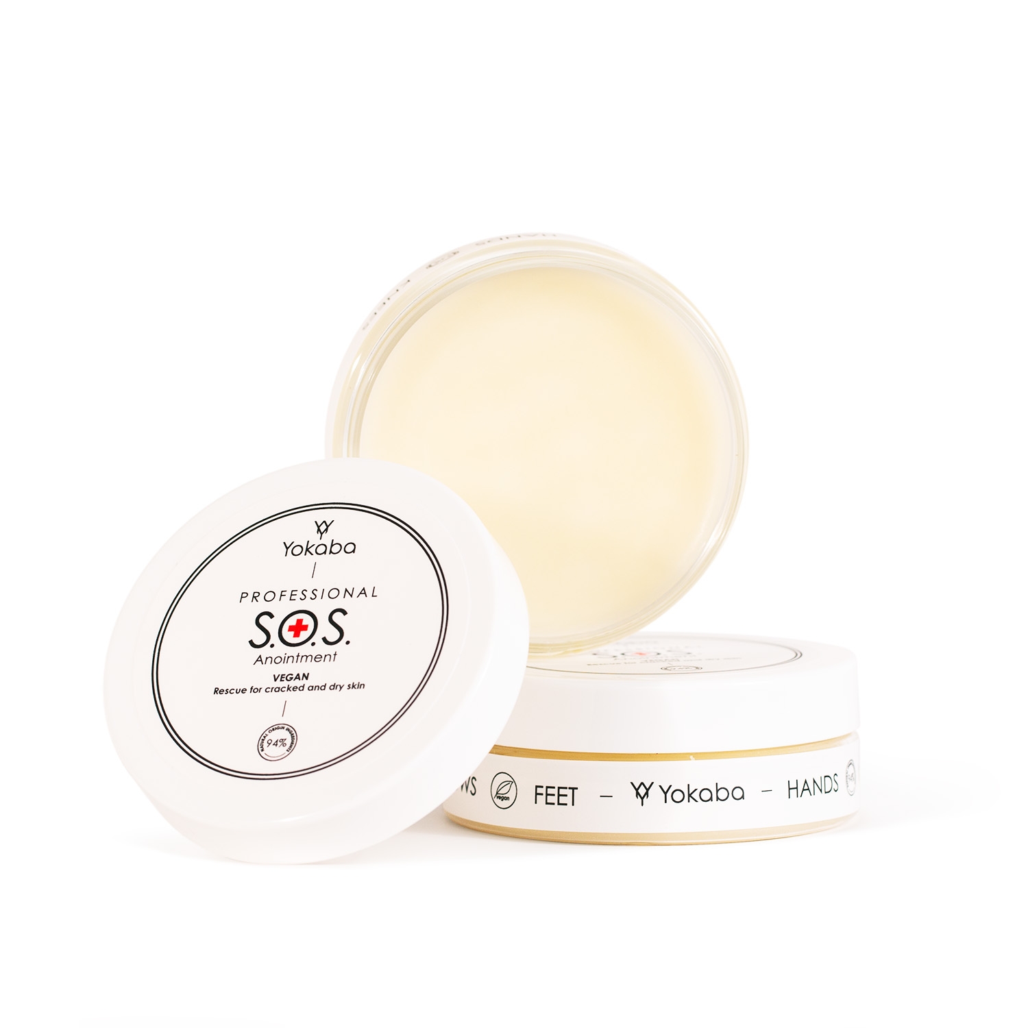 Yokaba SOS Anointment 50 g - otwarty słoiczek maści w kolorze ecru