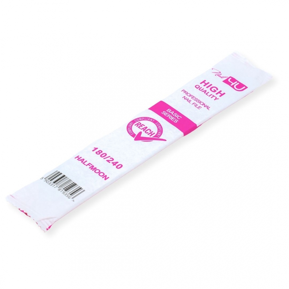 Pilnik jednorazowy Nail4U BASIC łódka 180/240 w papierowym opakowaniu - zestaw 100 szt