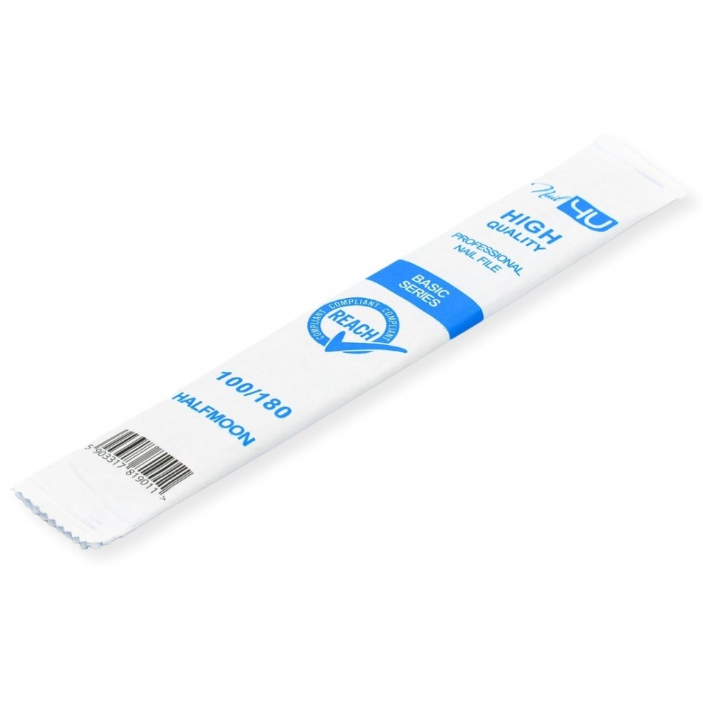 Pilnik jednorazowy Nail4U BASIC łódka 100/180 w papierowym opakowaniu - zestaw 25 szt