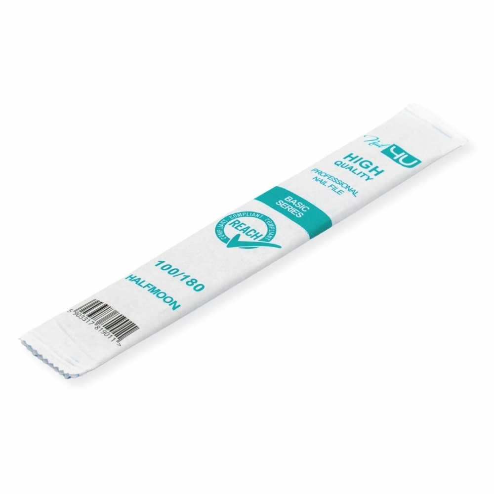 Pilnik jednorazowy Nail4U BASIC łódka 180/180 w papierowym opakowaniu