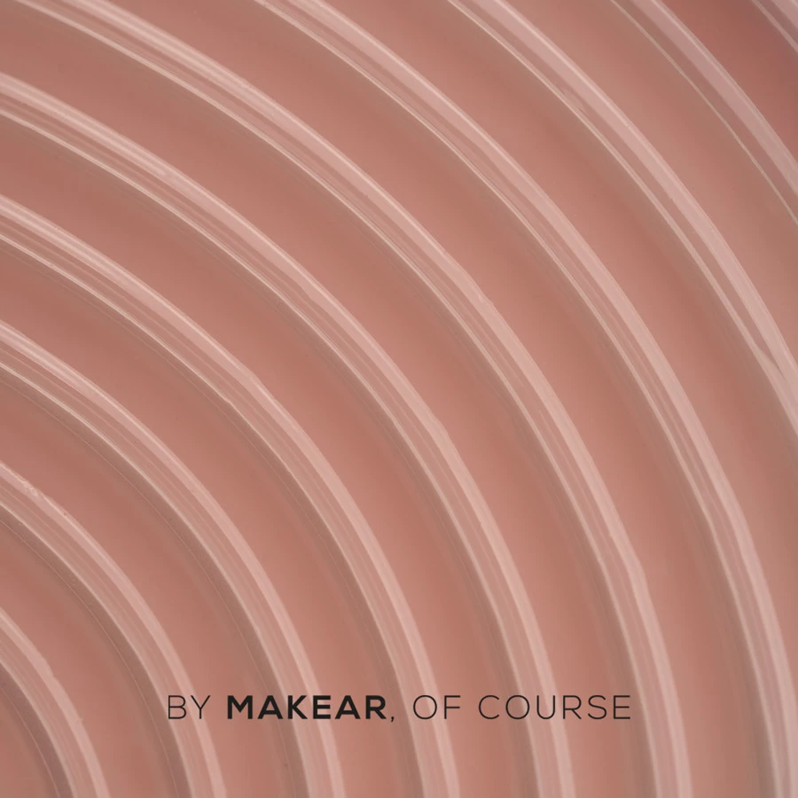 Makro tekstury żelu budującego Makear Gel&Go Up GU07 Caramel, gęste karmelowo-różowe pasma