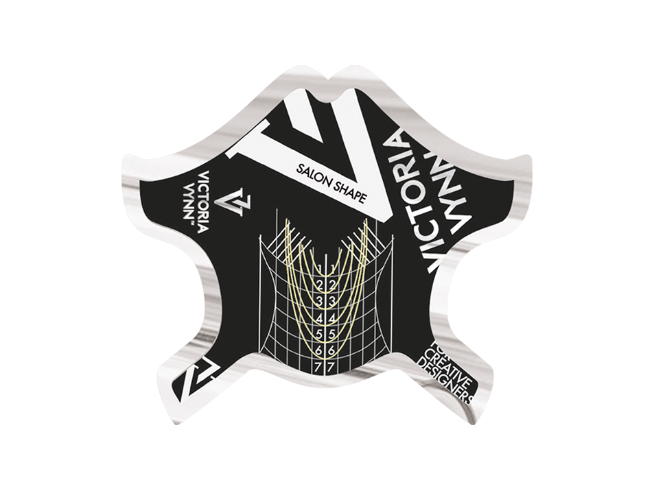 Pojedynczy szablon Salon Nail Forms z żółtą siatką do budowania długości
