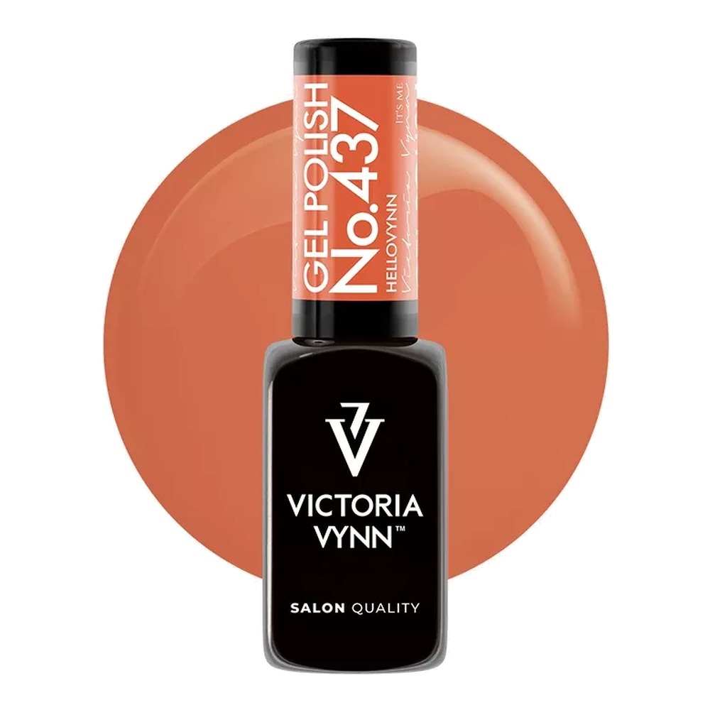 Lakier hybrydowy Victoria Vynn Gel Polish No. 437 HelloVynn 8 ml - buteleczka i kółko koloru