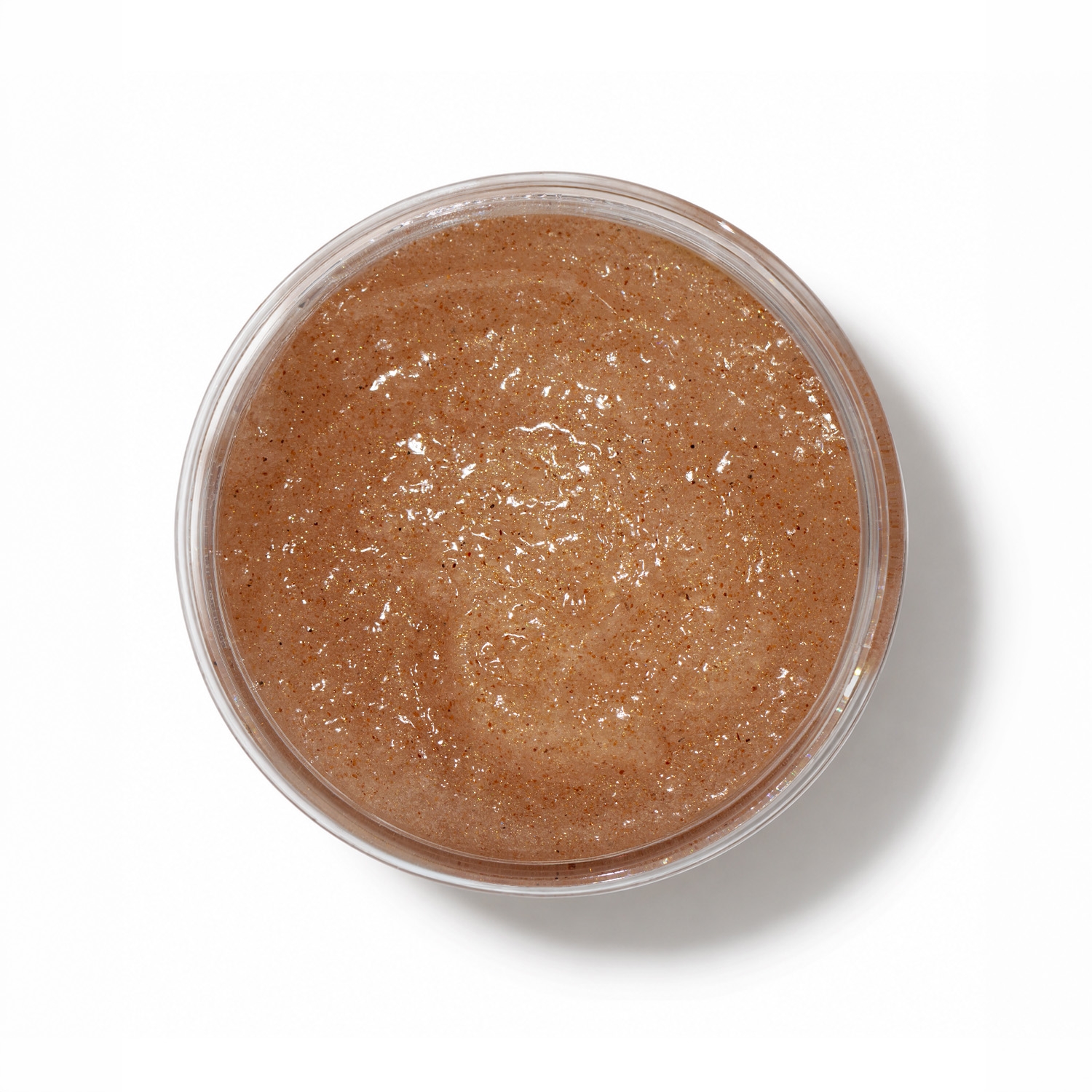 Konsystencja peelingu Yokaba Peony Sparkle Scrub, drobinki w oleju, ujęcie z góry