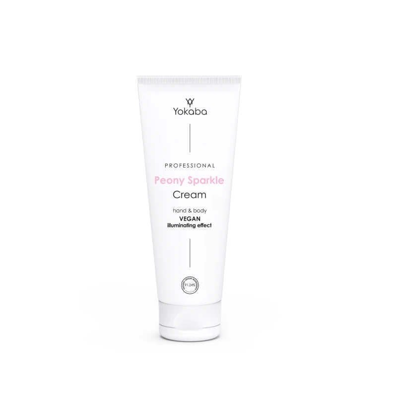 Yokaba Peony Sparkle Cream 75 ml - tuba kremu do rąk i ciała, packshot na białym tle