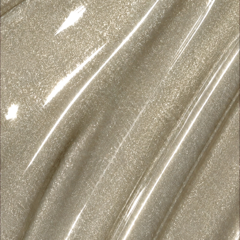Lakier hybrydowy Yokaba Infinity 23 Gold Dust, tekstura z drobinkami z bliska