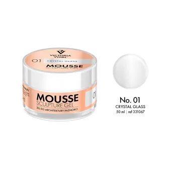 Victoria Vynn Mousse Sculpture Gel Crystal Glass No. 01 50 ml - bezbarwny żel budujący o konsystencji musu, słoiczek