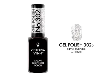 Lakier hybrydowy Victoria Vynn nr 302 Silver Surprise 8 ml - wytworne srebro z brokatem