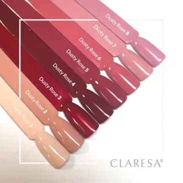 Butelka lakieru hybrydowego Claresa Dusty Rose 4 w przygaszonym ceglasto-czerwonym odcieniu