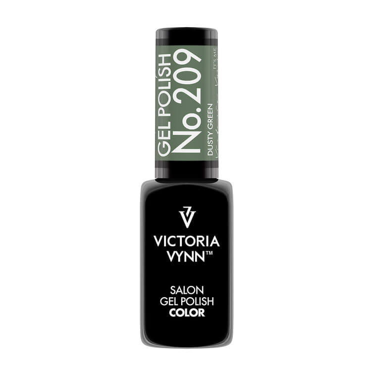 Victoria Vynn 209 Dusty Green - szaro-zielony kolor na paznokciach, pełne krycie