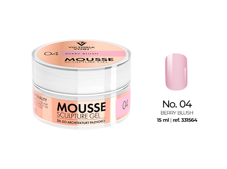 Victoria Vynn Mousse Sculpture Gel Berry Blush No. 04 15 ml - chłodny róż, żel mus do architektury paznokci UV/LED