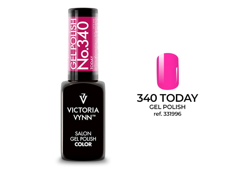 Victoria Vynn 340 Today - swatch intensywnego chłodnego różu o dużej głębi